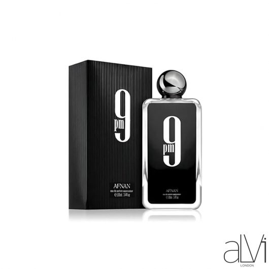 Afnan 9PM Eau De Parfum 100ML men's sweet vanilla and amber perfume bottle and box