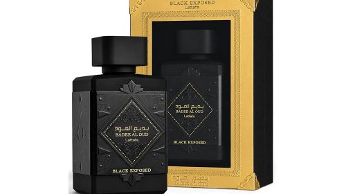 Lattafa Badee Al Oud Black Exposed Eau De Parfum 100ML unisex oriental vanilla perfume bottle and box