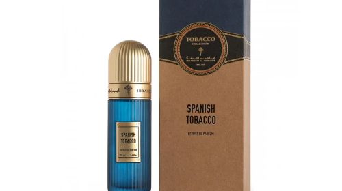IBRAQ Spanish Tobacco Eau De Parfum 100ML unisex tobacco amber perfume by Ibrahim Al Qurashi bottle and box